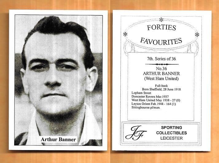 Arthur Banner was born on this day 1918. He signed for West Ham in 1938 and played one game before the outbreak of WW2. Arthur served in the Essex Regiment and Royal Artillery, rising to the rank of Sergeant and played 14 wartime games for West Ham and another 26 after the War⚒️