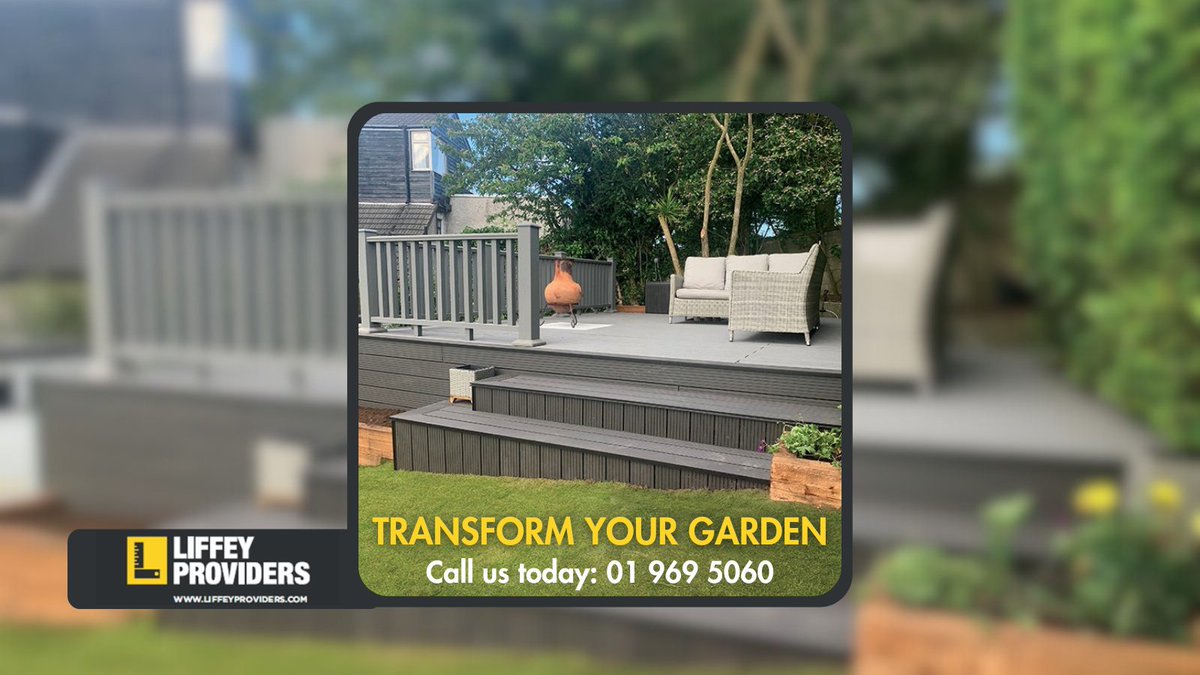 LiffeyProviders's tweet photo. Want to add value to your #Dublin home and create a welcoming and relaxing outdoor area? Our team would be happy to chat to you &amp; advise ways to do this.

Give us a call on 01 969 5060 &amp; let's discuss a decking project that will transform your garden today!

#HomeImprovement https://t.co/1Nfy8xEyNf