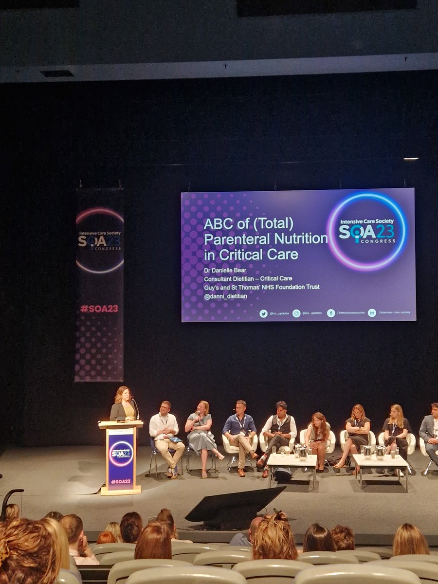 Dietitians represented at SOA by <a href="/danni_dietitian/">Dr Danielle Bear</a>. Great overview of how to give TPN safely! #SOA23