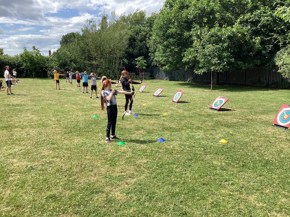 FStMichaels's tweet image. ...to Archery and Disco Dodgeball!