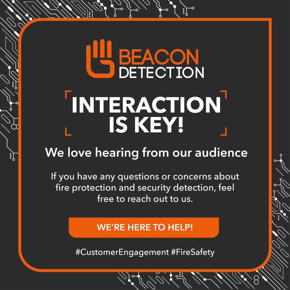 BeaconDetection's tweet image. Interaction is key! We love hearing from our audience. If you have any questions or concerns about fire protection and security detection, feel free to reach out to us. We&apos;re here to help! #CustomerEngagement #FireSafety