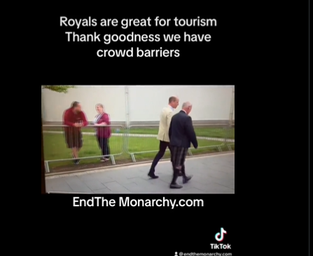 @NoKingCharlie The best part is the two people just casually using the barriers to rest against, and have a chat with each other 😂 They barely gave Willy a glance. #AbolishTheMonarchy #NotMyKing