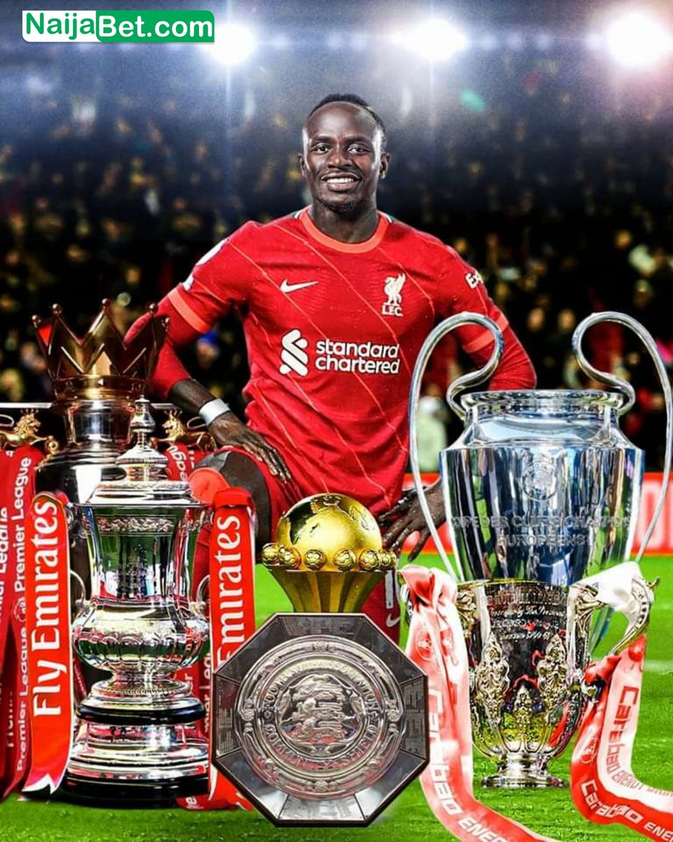 Seven years ago, Sadio Mane joined Liverpool for just £34m.

He won everything at the club ❤️

🏆 Premier League
🏆 Champions League
🏆 UEFA Super Cup
🏆 Club World Cup
🏆 League Cup
🏆 FA Cup

Club legend. ⭐️🔴

#NaijaBet #BoostedOdds #U21EURO #eidmubarak #Wimbledon #30bg Anita