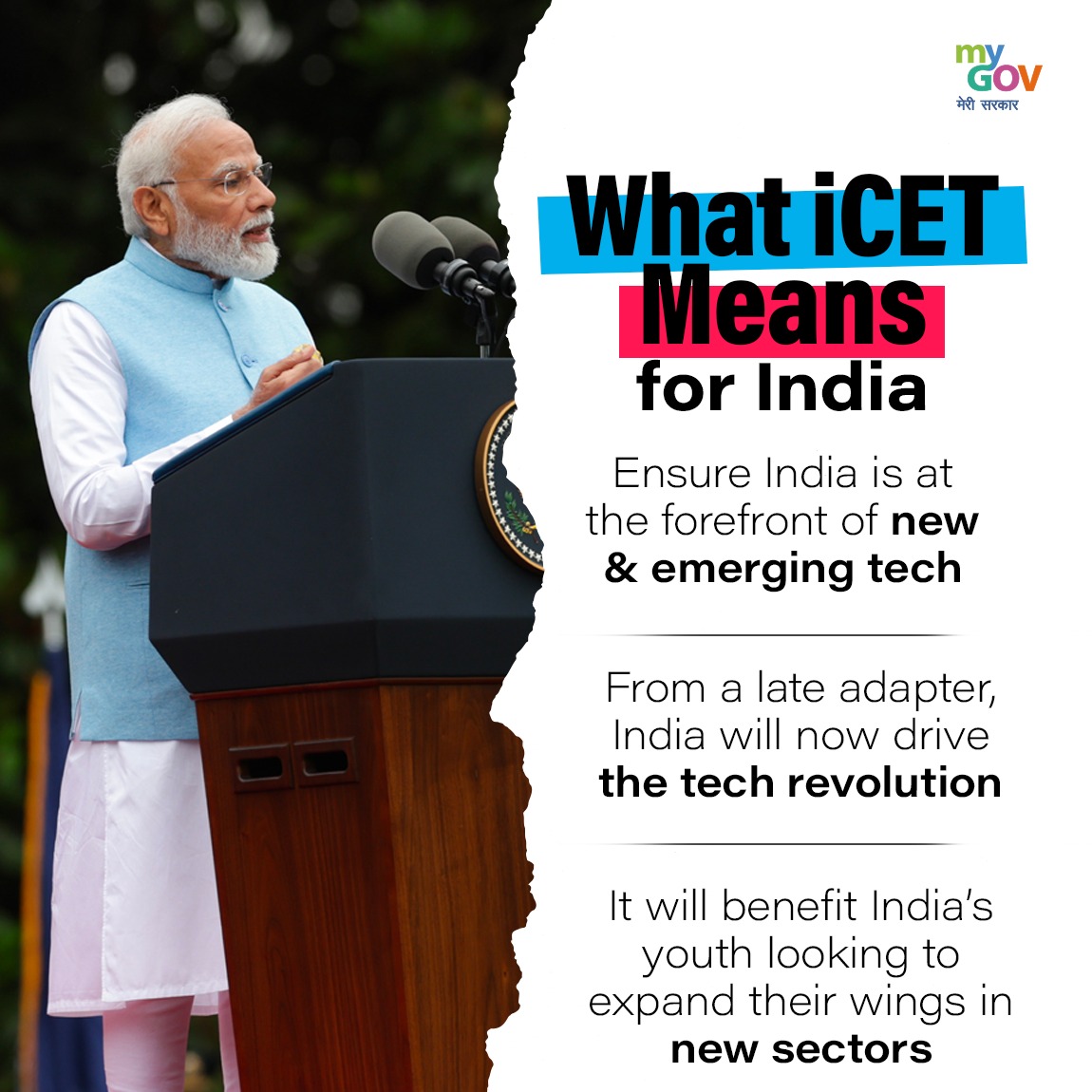 With the help of iCET program India will now drive the tech revolution.

#iCET
#PMModiUSVisit
#IndiaUSRelations