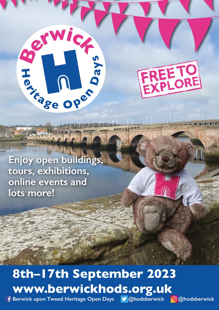 hodsberwick's tweet photo. #BariBear has done it again and is the poster boy for #berwickheritageopendays2023. We are so excited for this year's event and we hope it will be bigger and better than ever before. Strap in for a brilliant festival with a range of activities to suit everyone. https://t.co/PpOWDy3V5F