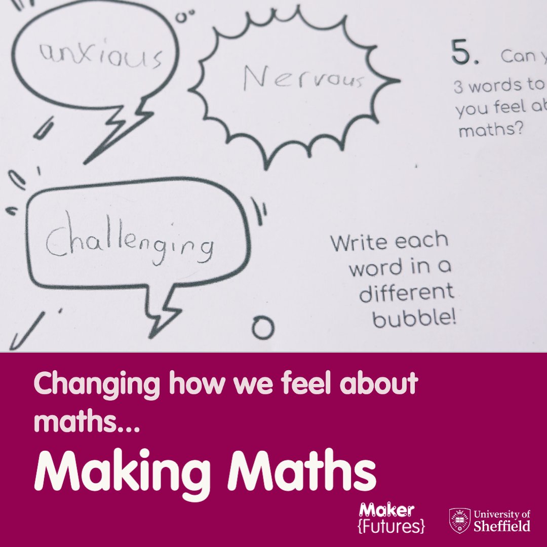 Maker_Futures's tweet image. “Maths can be used to help people”  - Y6 pupil.  Find out how perceptions of maths changed for the children and teachers we worked with on our #makingmaths project bit.ly/makingmaths @EducationSheff #makemathsfun #makemathsreal