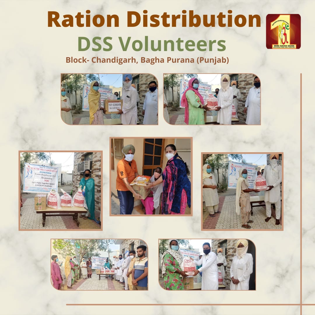 Over 800 million people suffer from hunger and chronic nutrient deficiencies. This not only causes personal harm ,but also inhibits the efficiency . So under the guidance of  guruji dss volunteers provide ration kits to the needy people.
#FoodForAll 

Saint Gurmeet Ram Rahim Ji