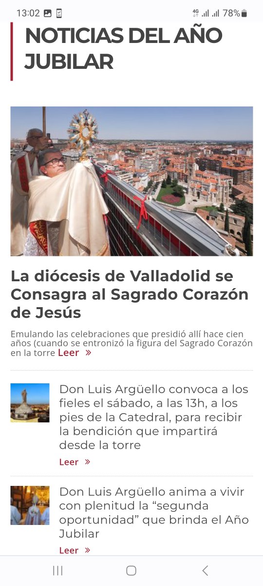 archiValladolid's tweet photo. La web de @archiValladolid cuenta con un apartado con toda la información del año de gracia del #CorazóndeJesús: noticias, templos jubilares, carta pastoral y oración del jubileo (descargables), vídeos, fotografías...
#AñoJubilarValladolid
#VengaTuReino https://t.co/LnP2Bw9gRR