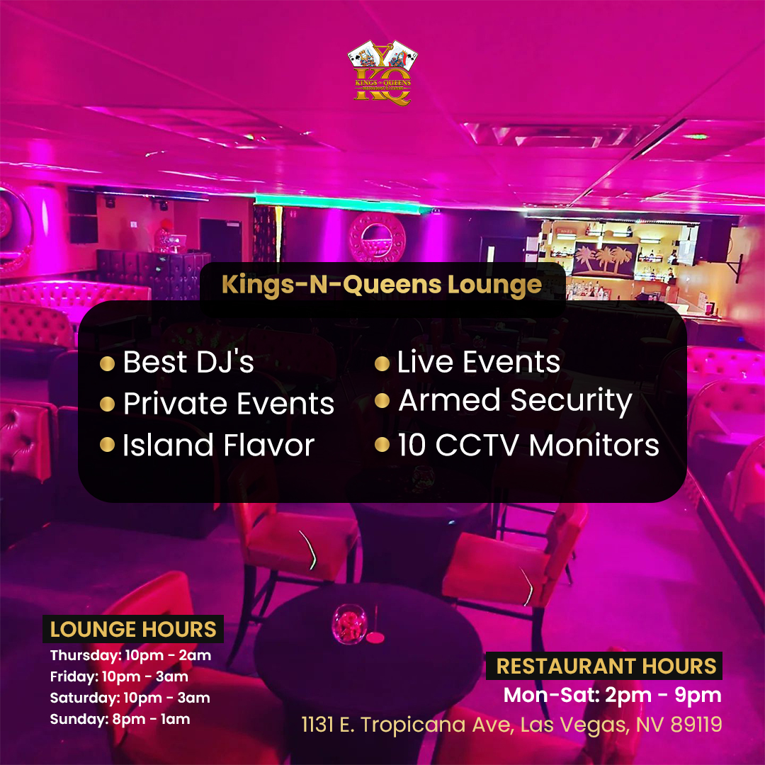🎉 Welcome to the Kings-N-Queens Lounge where every night is a celebration of life! 🍹

Dance to the beats of the best DJs, soak up unique Island flavors, and indulge in top-tier security for a fun-filled, worry-free night. 💃🕺

#KingsNQueensLounge #BestDJs #PrivateEvents