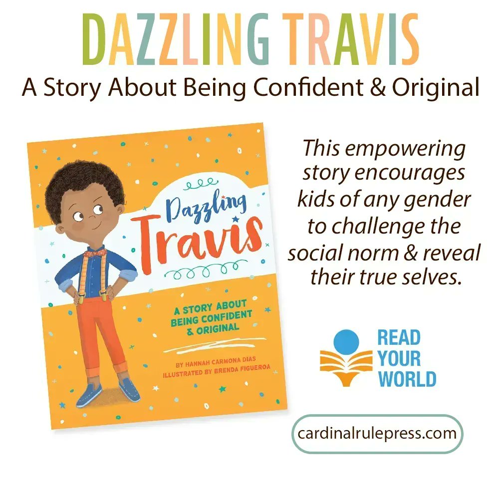 Travis sets no limits on what he enjoys. But when some kids pick on him, will he dull his shine or decide to truly dazzle? This empowering story encourages kids to challenge the social norm & reveal their true selves.

buff.ly/3MqhEKH

#ReadYourWorld #ad #kidlit #PrideDay