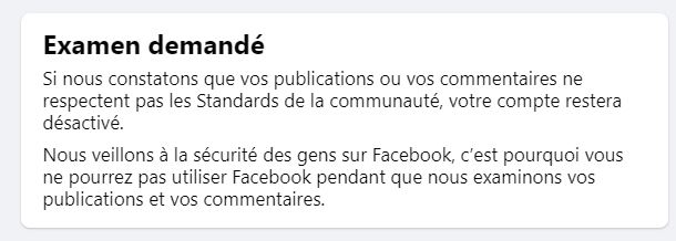 VincentBreynat's tweet photo. @facebook 
Bonjour,
Mon compte FB étant suspendu je n'ai pas accès aux pages "Mon compte personnel a été désactivé" et "Désactivation : inéligibilité".

Comment faire pour contester la suspension de mon compte avant qu'il ne soit définitivement désactivé ?
https://t.co/NhKoWlB3OP https://t.co/ug2fMiiz6k