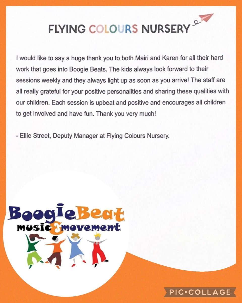 What a fantastic review for <a href="/BoogieBeat_Edin/">Boogie Beat Edin Mid East Lothian</a>
contact us today to organise sessions for September,available across the uk

#workshops #boogiebeat #childrensactivityproviders #eyfs #childrensactivity #childrensclasses #havingfun #scotland #edinburgh #franchising #childrensfranchise