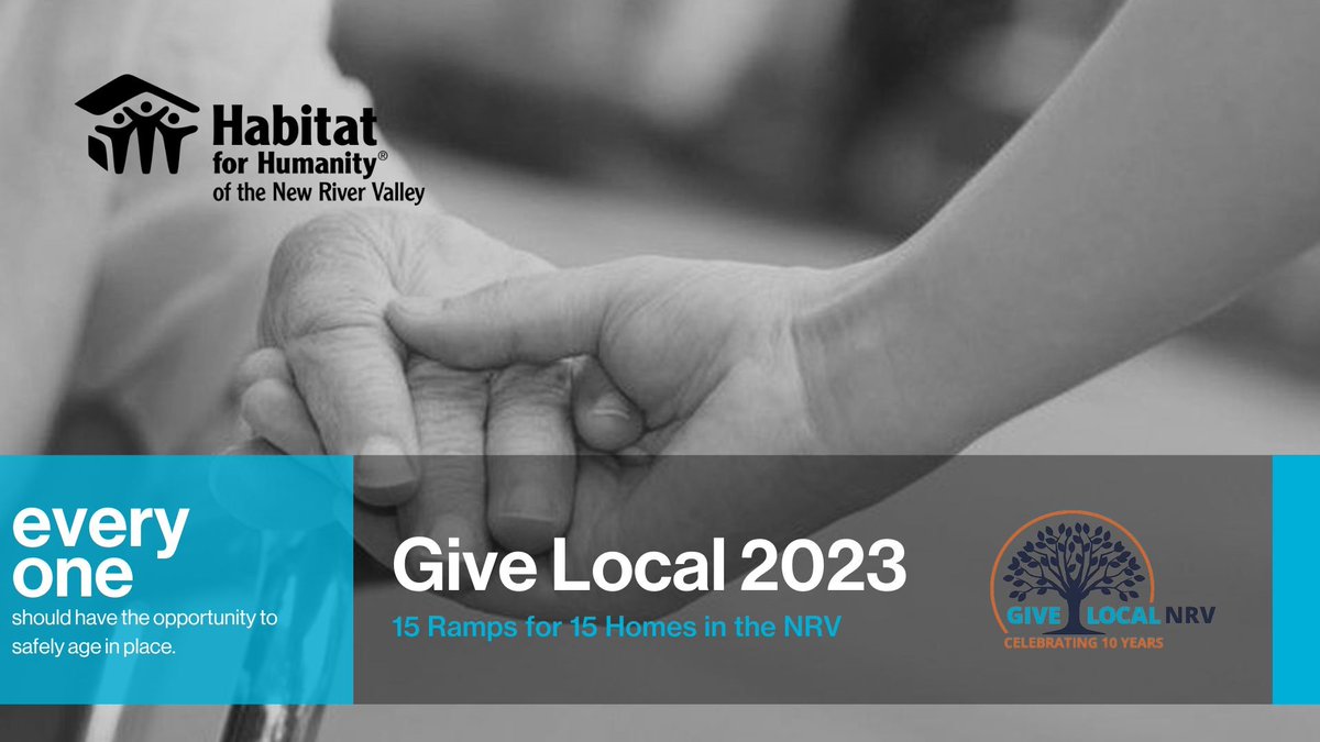 Only 4 HOURS LEFT until Give Local Day begins! 🤩It's now or never—we need YOUR help raising funds to build 15 ramps for 15 homes and advance housing & health equity for older Americans in the NRV! 💰 Donate now! 👉 #GiveLocal #DonateNow #NewRiverValley #HabitatforHumanity