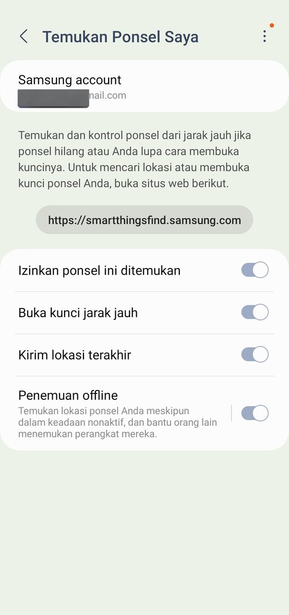 Oktaviainiokta's tweet photo. Gak pernah muak mengingatkan  untuk pengguna samsung untuk
1. Jangan lupa log in samsung account and aktifin menu "temukan ponsel" jadi kalau offline bisa di lacak hp nya. 
https://t.co/K0Mb5ii3KX