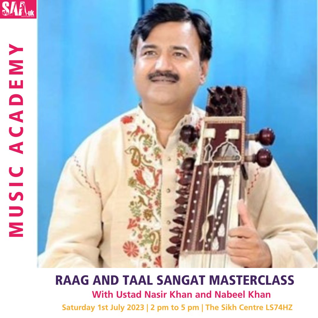 southasianartuk's tweet image. #MasterclassAlert Sarangi players Ustad Nasir Khan and Nabeel Khan join Ustad Dharambir Singh in delivering our quaterly #music #workshops for intermediate students on #HindustaniClassicalMusic. This time the focus is on learning the art of #Sangat or accompanists #musicianship.