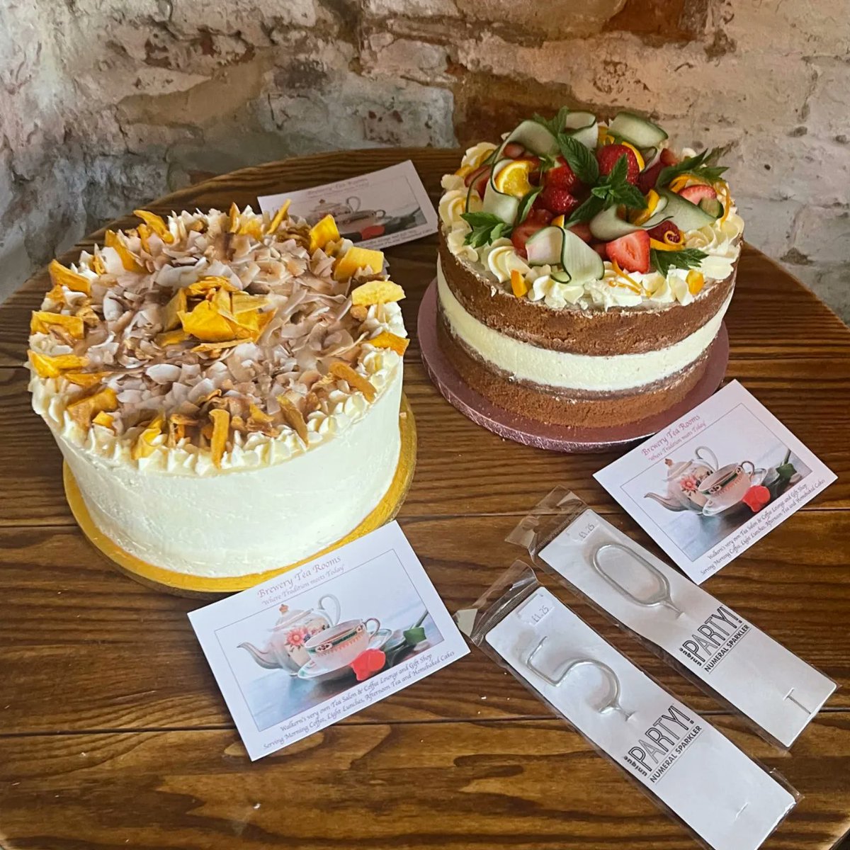 Huge thank you to @brewerytearooms for the amazing cakes for my 50th party. One Pimms & one Pina Colada. Absolutely beautiful and extremely delicious 😋 Everyone loved them. 😍 #cakes #Hertfordshire #celebration #birthday