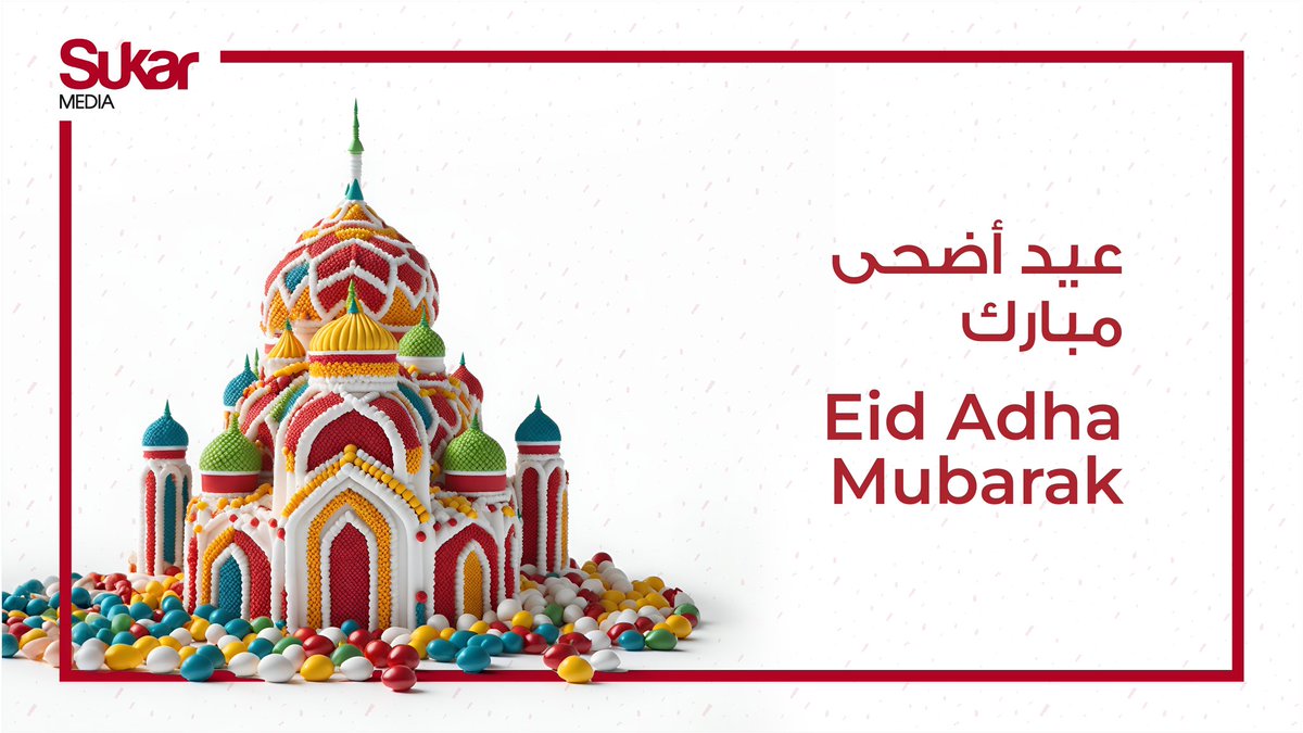 Sukar_Media's tweet photo. Dearest Twitter Community, Eid Mubarak to you all! May Allah grace you and your family with His heavenly blessings! #EidAdhaMubarak #sukarmedia https://t.co/BpD3SGlOEw