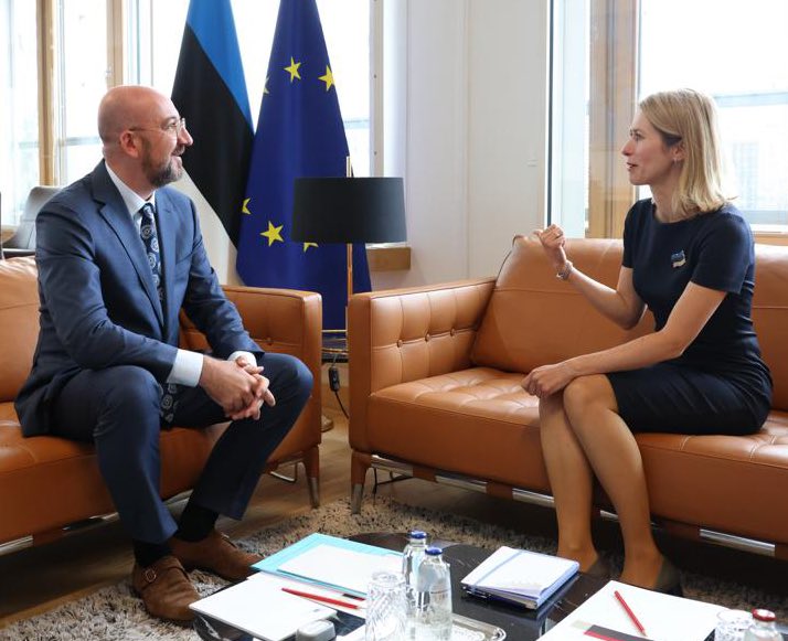 Met with Prime Minister @kajakallas Working hard to ensure #Ukraine has all the capabilities it needs to repel Russia’s ongoing aggression. Ahead of #EUCO also prepared discussions on China and external relations.
