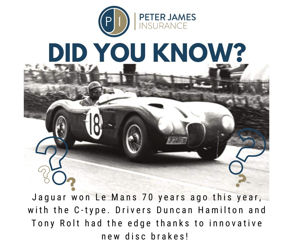 PJInsure's tweet image. Jaguar won Le Mans 70 years ago this year, with the C-type! 

If you have a classic Jaguar, why not enquire about out club scheme via the Jaguar Enthusiasts' Club: jec.org.uk/insurance

#jaguar #ctype #lemans #didyouknow #funfact
