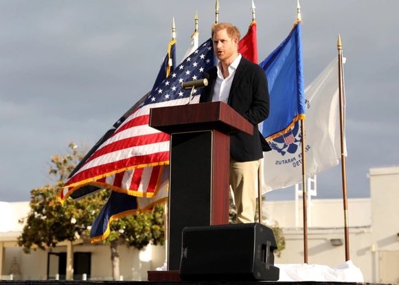 Prince Harry speaking at the 2023 #WarriorGames 😍🇺🇸