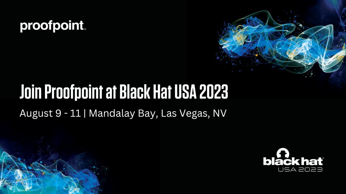 proofpoint's tweet image. With Proofpoint, you can protect your people from advanced email attacks and identity-based threats. And you can defend sensitive data from theft, loss and insider threats.

Join us at Black Hat USA 2023 to learn more. ow.ly/9zA050OYHsk

@BlackHatEvents #BHUSA