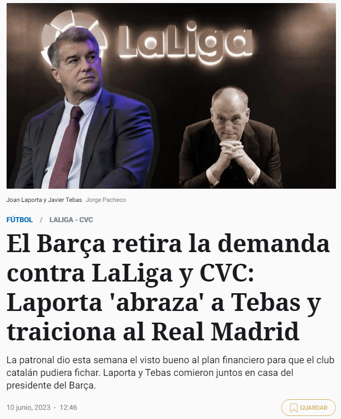 DiegoJMontero2's tweet photo. Así, con todo el engrudo juntito, se entenderá mucho mejor. Este nido infecto de corrupción, en el que siempre gana Roures, es lo que se ha convertido esta Liga. Pero no digas que hay conflicto de intereses, no, que Tebas es madridista, muy madridista y mucho madridista... https://t.co/PVsWsWpiLj
