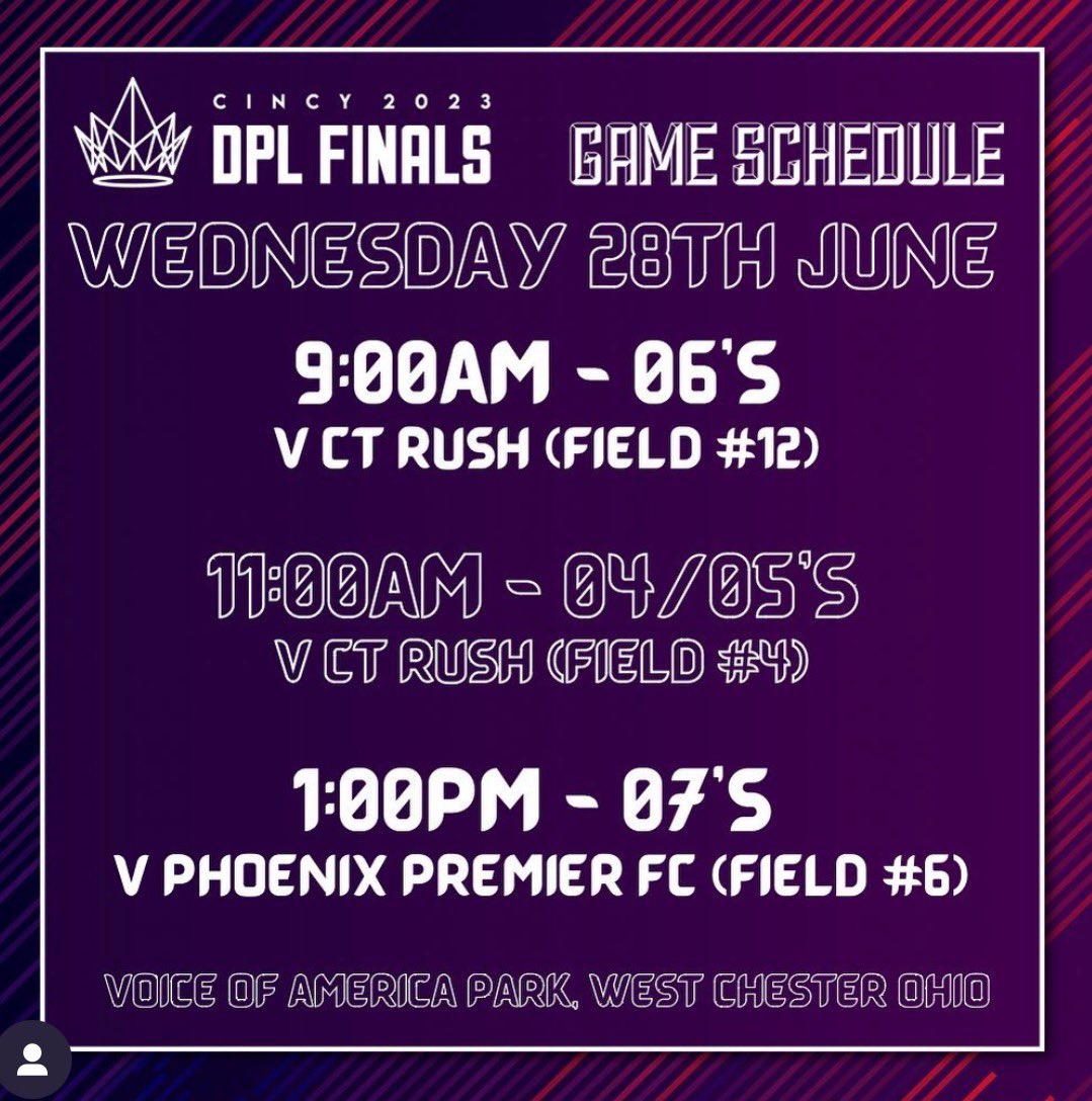Ready for day 1!! 06s at 9am. Let’s go CDA! <a href="/cdasoccernc/">Charlotte Development Academy</a> <a href="/ImYouthSoccer/">ECNL/GA/Recruiting/College Soccer</a> <a href="/DP_League/">The DPL</a> <a href="/PrepSoccer/">Prep Soccer ⚽️</a>