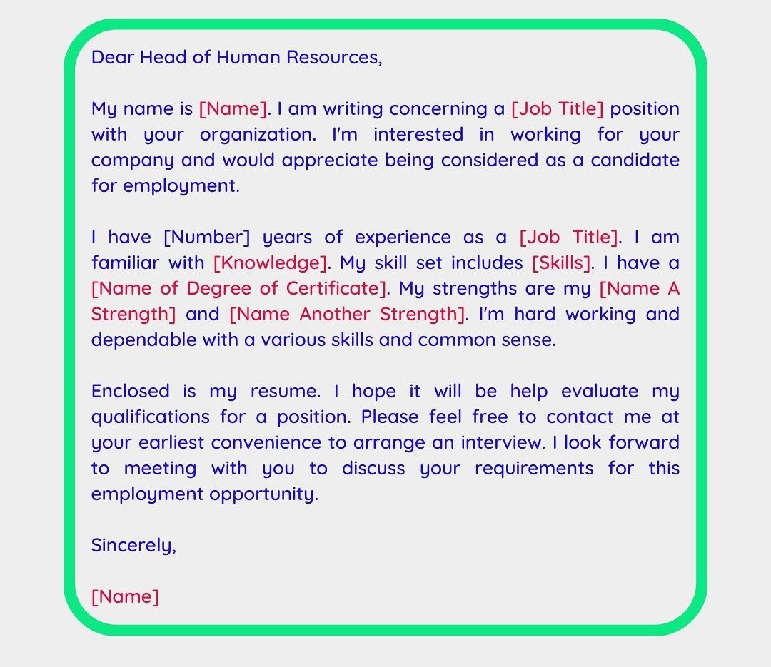 Job Corner on Twitter "📩COVER LETTER📩 Sending an email application for