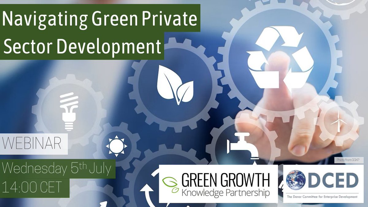 DCED (@thedced) on Twitter photo 🔔 Register now for upcoming #webinar; Navigating Green PSD with the <a href="/GGKP_Industry/">Green Industry Platform</a>, <a href="/GlobalCAD_/">GLOBALCAD</a> & <a href="/WorldBank/">World Bank</a>.
When: Wednesday 5 July, 14:00 CET
More info & registration: greenindustryplatform.org/webinar/ggkp-w… 🔔 Register now for upcoming #webinar; Navigating Green PSD with the <a href="/GGKP_Industry/">Green Industry Platform</a>, <a href="/GlobalCAD_/">GLOBALCAD</a> & <a href="/WorldBank/">World Bank</a>.
When: Wednesday 5 July, 14:00 CET
More info & registration: greenindustryplatform.org/webinar/ggkp-w…