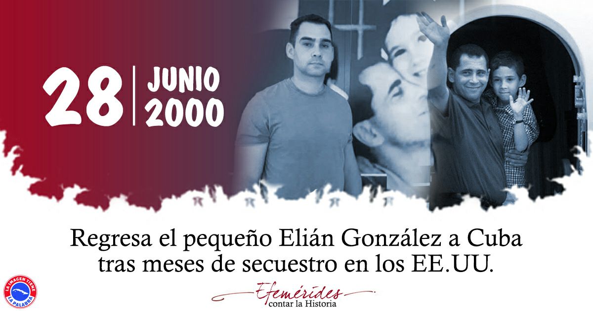 Este #28dejunio 20 aniversario regreso a la #Patria de Elián González. El pueblo cubano se unió para luchar en aras de su regreso y lo logró, gracias Elián por seguir junto a tu pueblo y a tu Revolución.

#CubaPorLaVida 🤎 
 #CubaCoopera🤎
<a href="/cubacooperaven/">Brigada Médica Cubana en Venezuela</a>🤎
 <a href="/MINSAPCuba/">Ministerio de Salud Pública de Cuba</a>🤎