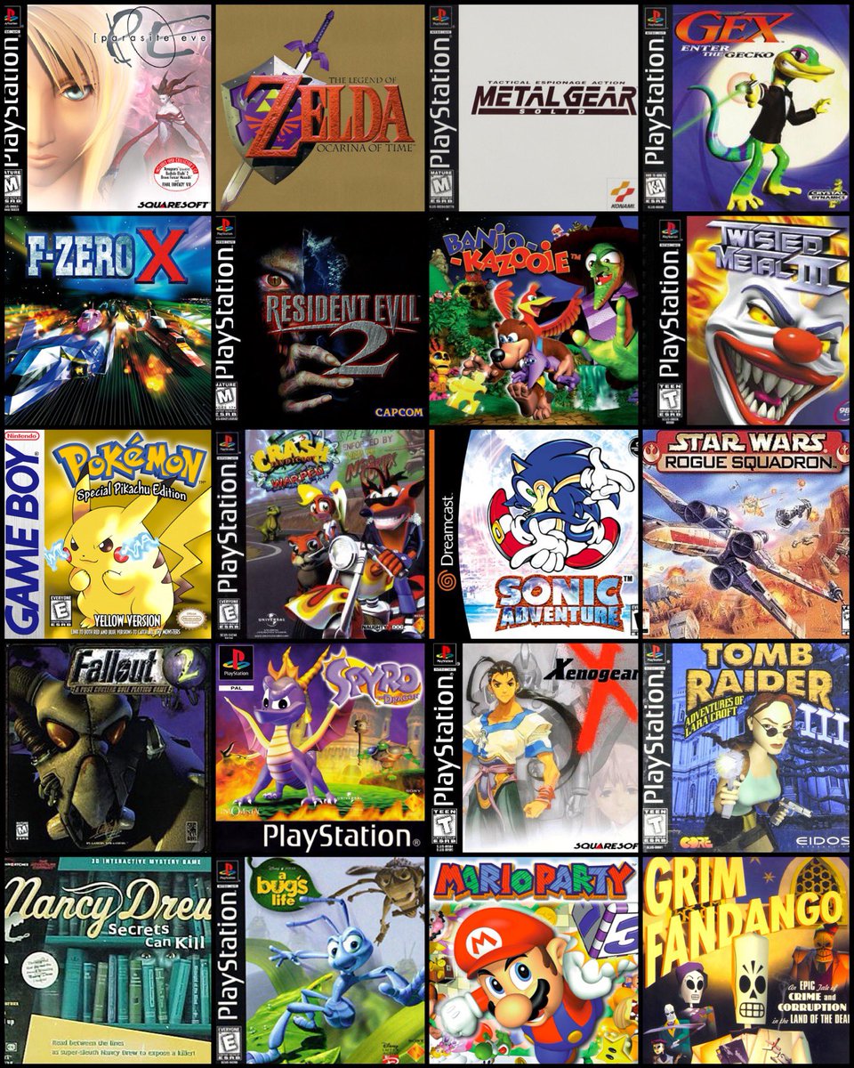 From this list, which was your favorite video game of 1998? I honestly had to make a Top 4 for this list:

1. The Legend of Zelda: Ocarina of Time
2. Banjo-Kazooie
3. Spyro The Dragon
4. Mario Party

#nintendo #nintendo64 #n64 #playstation #videogames #nostalgia #25thanniversary