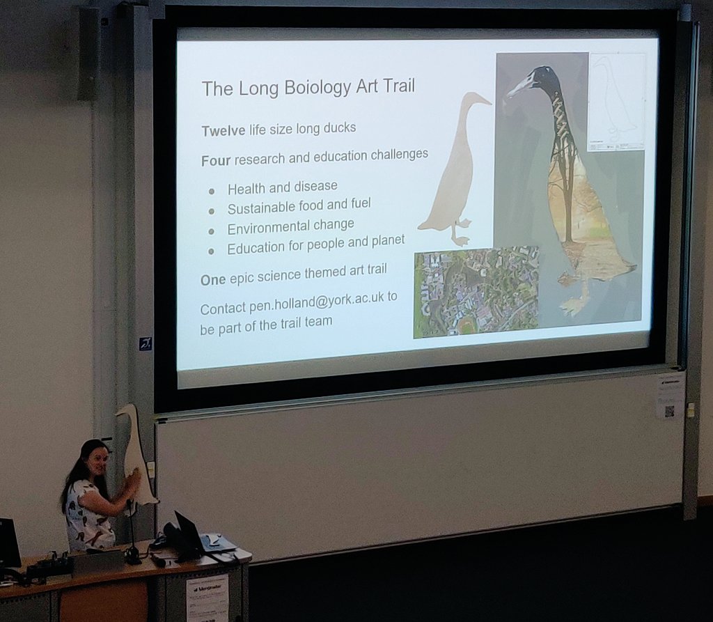 Got to love the University of York Biology department and in particular @Anaspene for this! Mixing art with science is the best way to honour the late biology dep mascot #longboi while engaging with students and the general public. #RAD2023