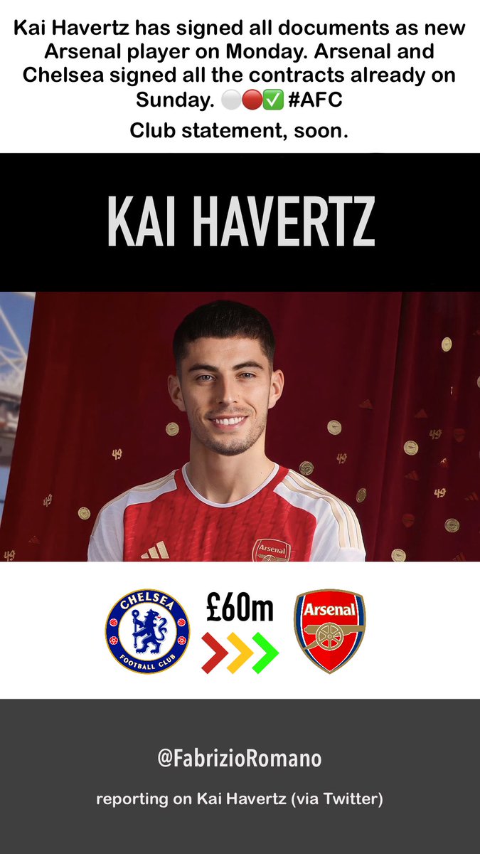 w3tsport's tweet photo. No messing around from #Arsenal this window 🙅‍♂️

🗣@FabrizioRomano reporting on the gunners:

#transfers #AFC #havertz #declanrice #kaihavertz #rice https://t.co/G9wQ54UHKb