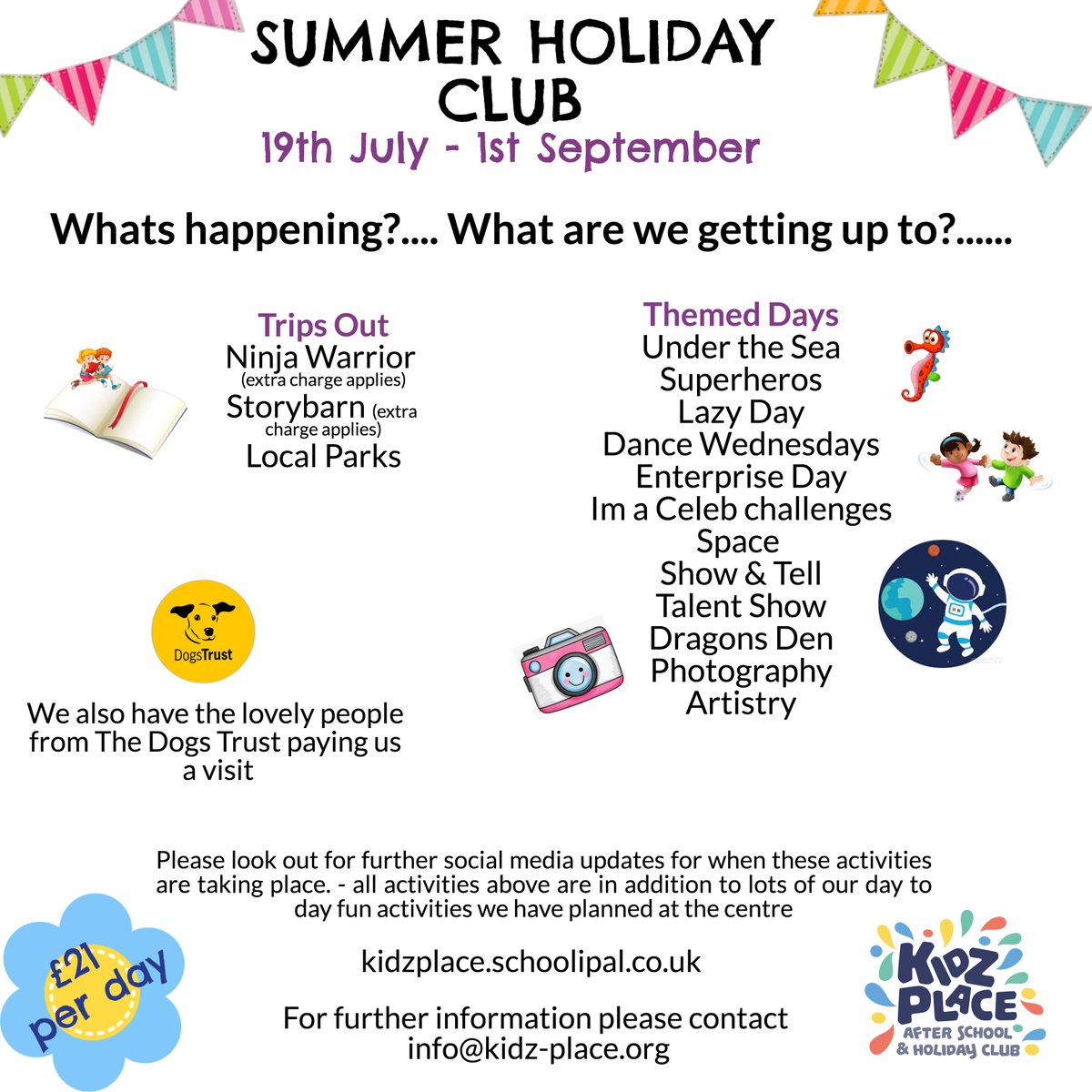 We have so many exciting things happening in our club over the summer! We've had a great response already - we cant wait to spend a full active club with the children over the coming months! ☺️
#kidzplace #holidayclub #childcare #childcareliverpool #wavertree