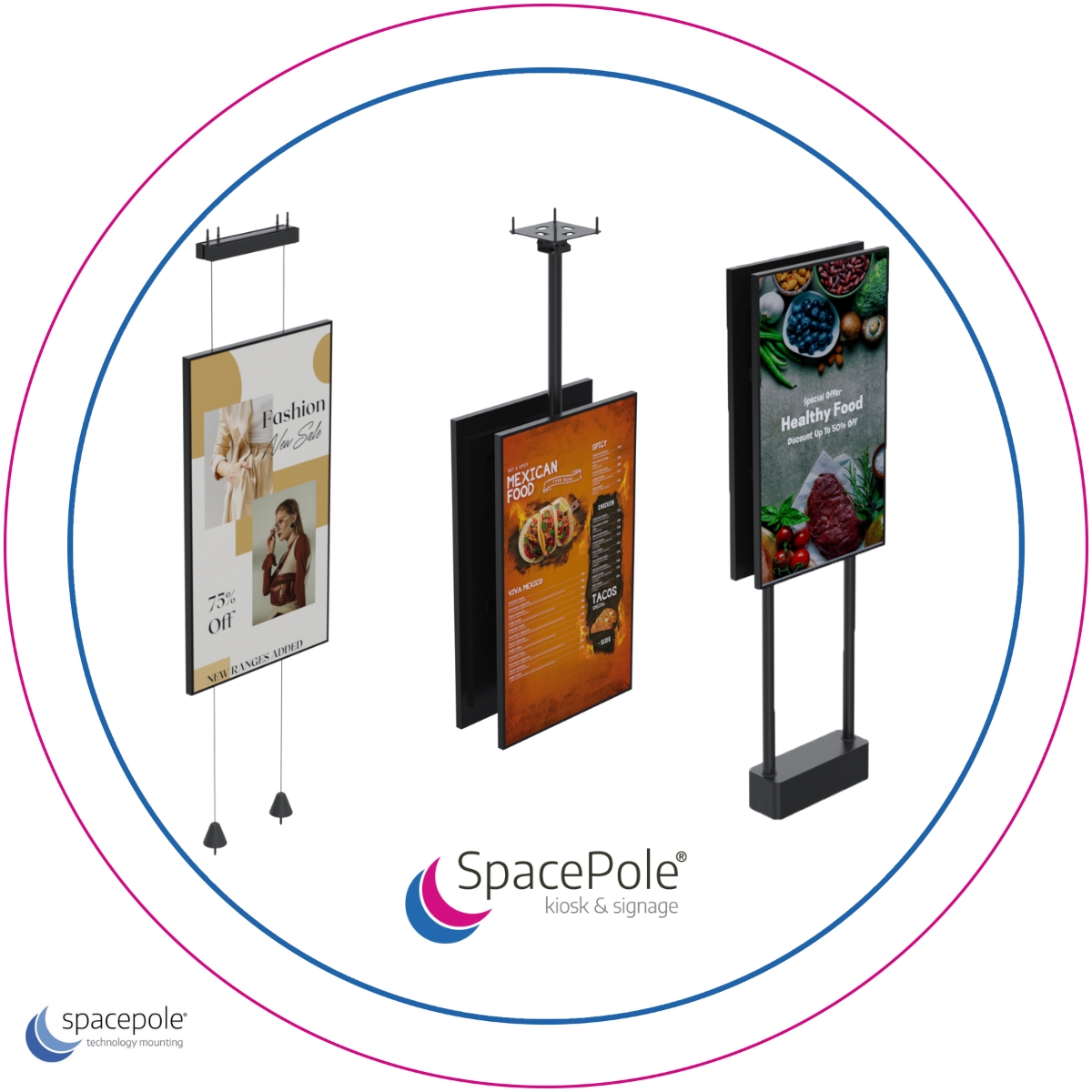 8/10 customers have entered a store because a digital sign got their attention.  With our new In-Window Mounts, you can display dynamic content to create a visual experience that customers won’t be able to resist!
Learn More:  ow.ly/WPZT50OYvEA
#itstimetoseethebiggerpicture