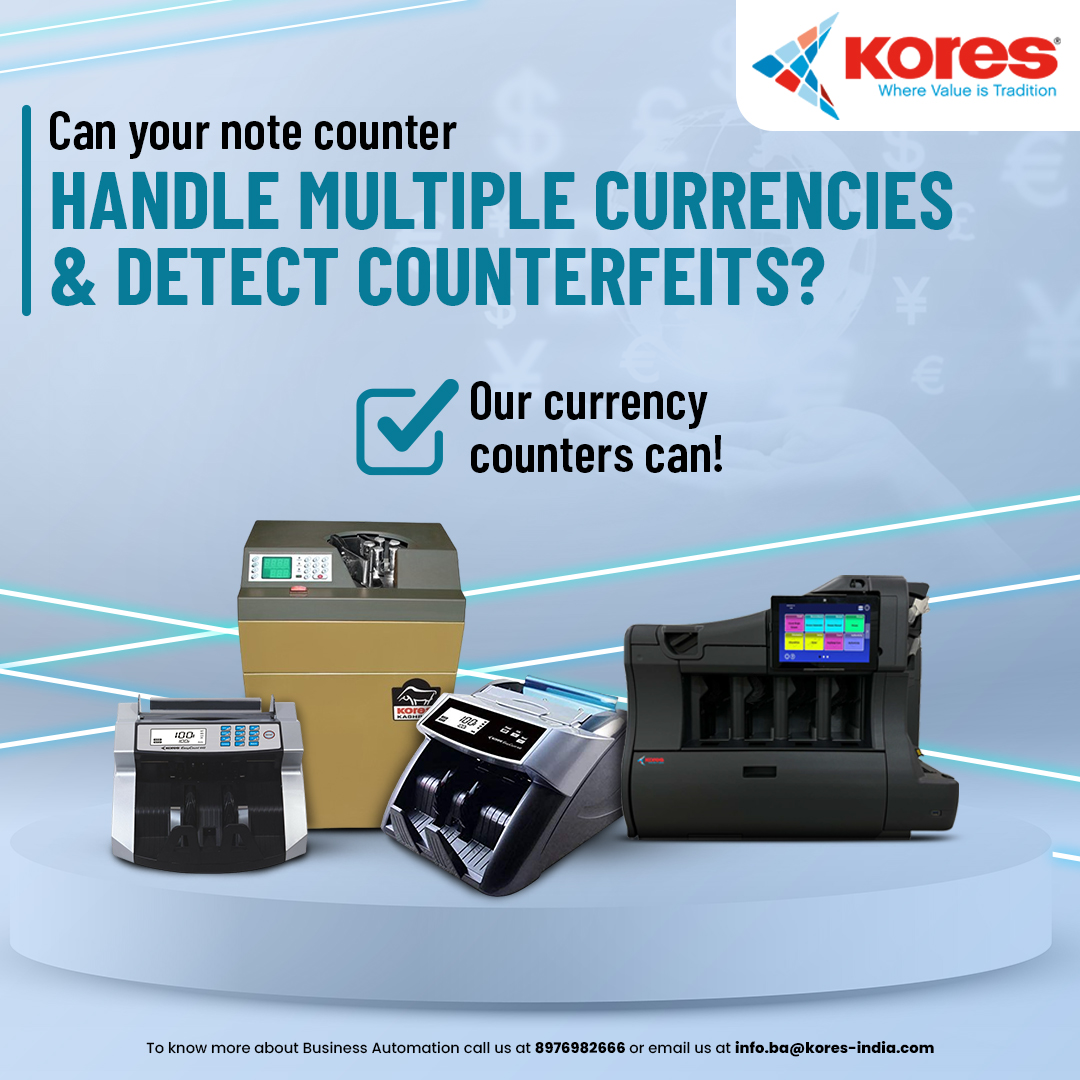 koresindia_ba's tweet image. Introducing our cutting-edge currency counters, engineered to simplify your cash handling tasks like never before.

visit website:
ba.kores.in

#NoteCountingMachine #BusinessAutomation #AutomationSolution #CashSortingServices #KoresIndia #koresbusinessautomation