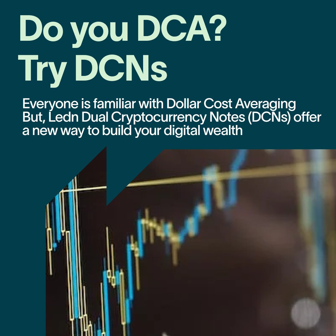 Dollar Cost Averaging is a proven strategy to manage price risk. We think  Ledn Dual Cryptocurrency Notes (DCNs) offer an interesting way to earn  yield while engaging in a DCA strategy A