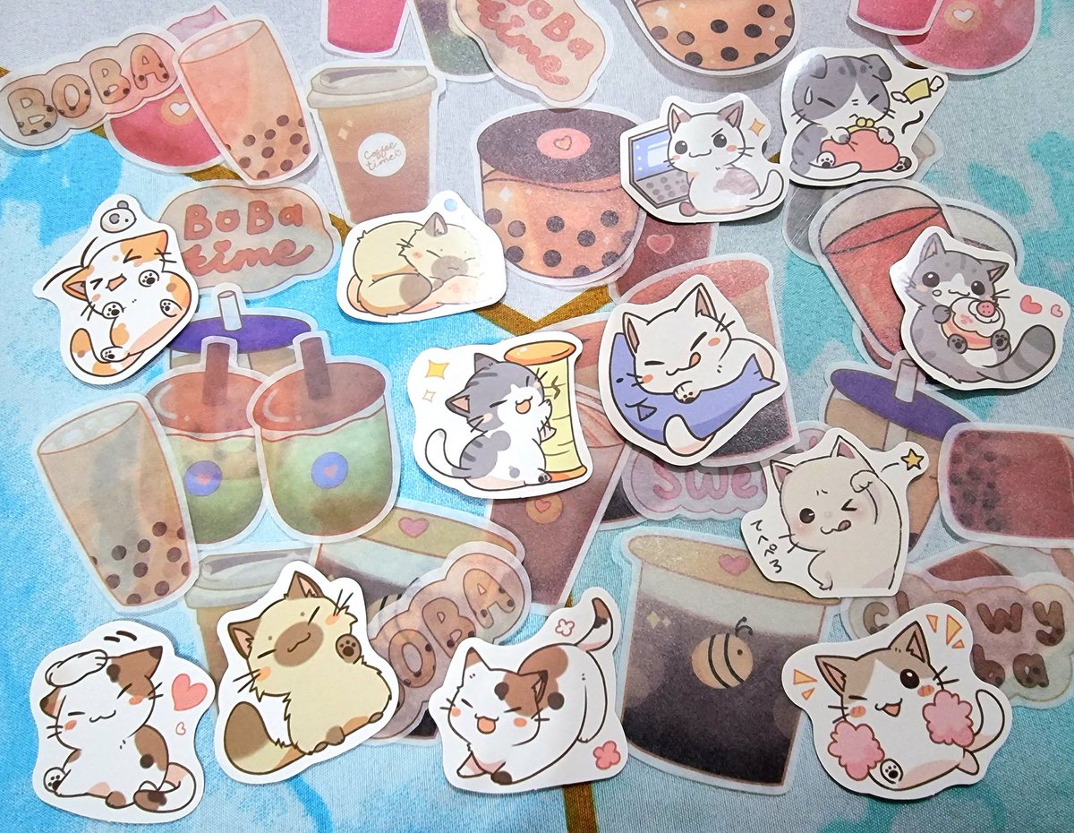 Also bought some cat & boba stickers 🐱🧋💕
#RAVN #레이븐 #김영조

Boba & milk tea always reminds me of someone ☺️