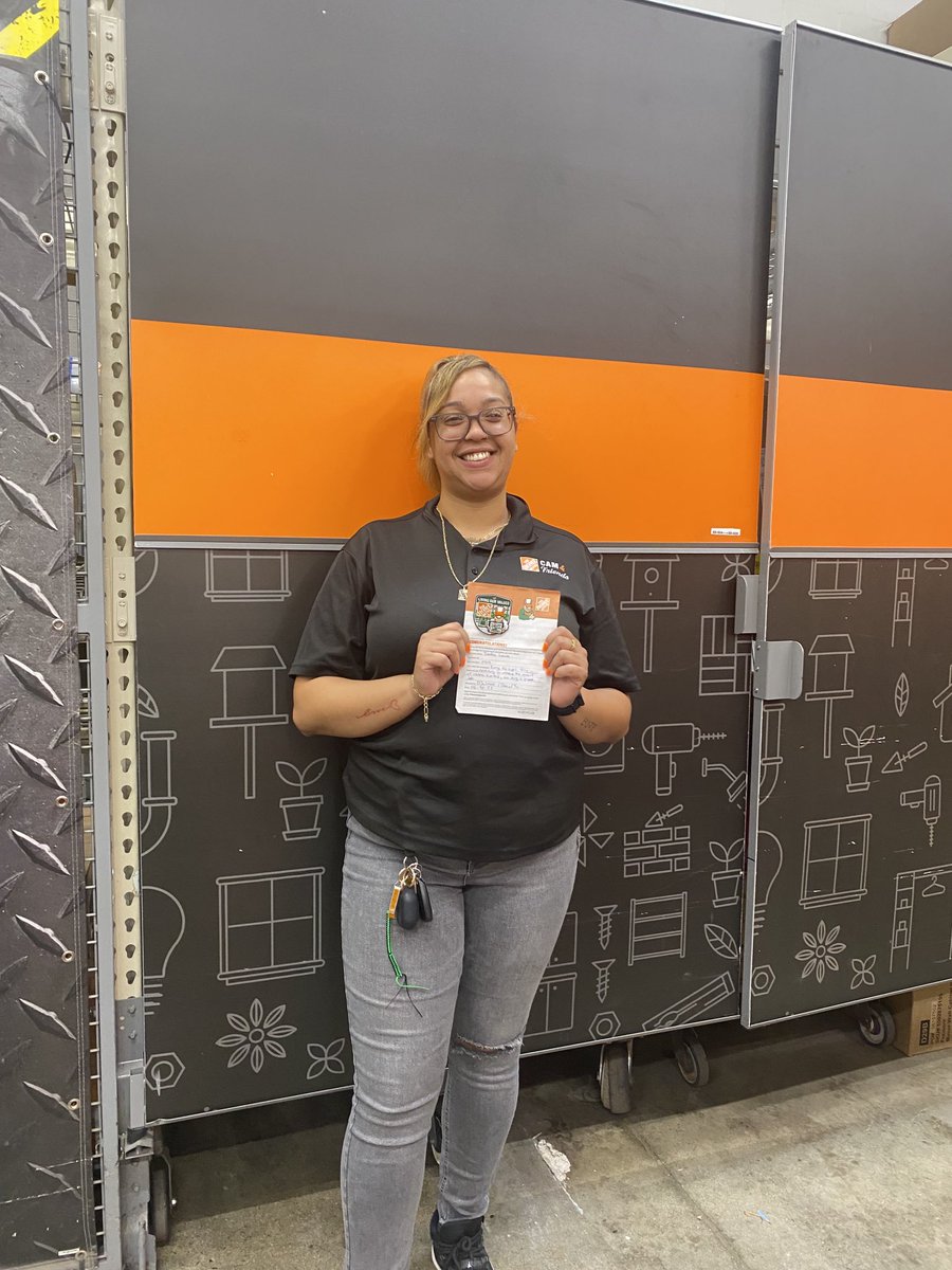 Congratulations Tabitha, Great job improving your pick on time.#0904 Paramus Home Depot