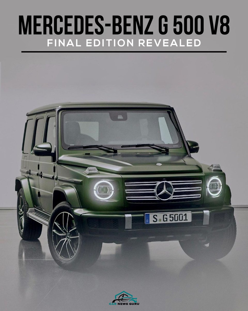 CarNewsGuru1's tweet photo. Mercedes equipped the G-Class with an eight-cylinder engine 30 years ego for the first time. The carmaker is now bidding goodbye to the V8 on the G 500 with a Final Edition
#Mercedes #mercedesg500 #News #MercedesCars #IndianCars #CarNewsGuru #Cars
@MercedesBenz @MercedesBenzInd https://t.co/8tZtjW9Iso