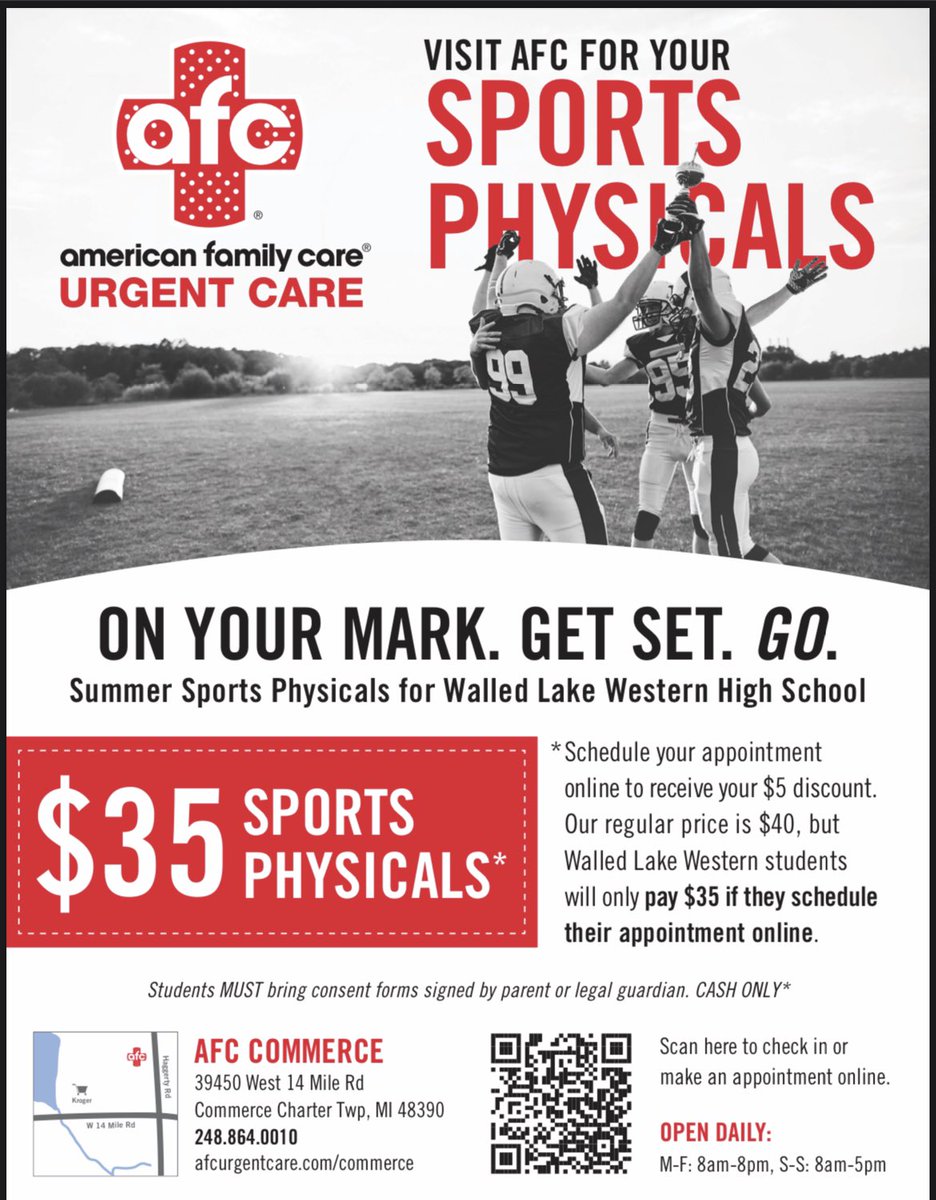 WLWestern Athletics (@wlwathletics) on Twitter photo Attention all Warrior athletes!Need a physical for next school year? <a href="/WalledLkSchools/">Walled Lake Schools</a> <a href="/WLWWARRIORS/">Walled Lake Western</a> <a href="/WLWestern_FB/">WLW Football</a> <a href="/WLWCHEER/">WLW Cheer</a> <a href="/WLW_MensBBALL/">Walled Lake Western Mens Basketball Team</a> <a href="/WLWLadyHoops/">WLW*LADYWARRIORS*HOOPS</a> @wlw_xc <a href="/WLWBOYSSOCCER/">WLW Boys Soccer</a> <a href="/WLWgirlssoccer/">WLW Girls Soccer</a> <a href="/WLWHockey/">WLW Hockey</a> <a href="/WLW_track/">Walled Lake Western Track and Field</a> <a href="/WlwGolf/">Walled Lake Western Golf Teams</a> <a href="/WLUBoysSwimDive/">Walled Lake United Boy's Swim & Dive</a> <a href="/wluswimanddive/">WLU Girls Swim&Dive</a> Attention all Warrior athletes!Need a physical for next school year? <a href="/WalledLkSchools/">Walled Lake Schools</a> <a href="/WLWWARRIORS/">Walled Lake Western</a> <a href="/WLWestern_FB/">WLW Football</a> <a href="/WLWCHEER/">WLW Cheer</a> <a href="/WLW_MensBBALL/">Walled Lake Western Mens Basketball Team</a> <a href="/WLWLadyHoops/">WLW*LADYWARRIORS*HOOPS</a> @wlw_xc <a href="/WLWBOYSSOCCER/">WLW Boys Soccer</a> <a href="/WLWgirlssoccer/">WLW Girls Soccer</a> <a href="/WLWHockey/">WLW Hockey</a> <a href="/WLW_track/">Walled Lake Western Track and Field</a> <a href="/WlwGolf/">Walled Lake Western Golf Teams</a> <a href="/WLUBoysSwimDive/">Walled Lake United Boy's Swim & Dive</a> <a href="/wluswimanddive/">WLU Girls Swim&Dive</a>