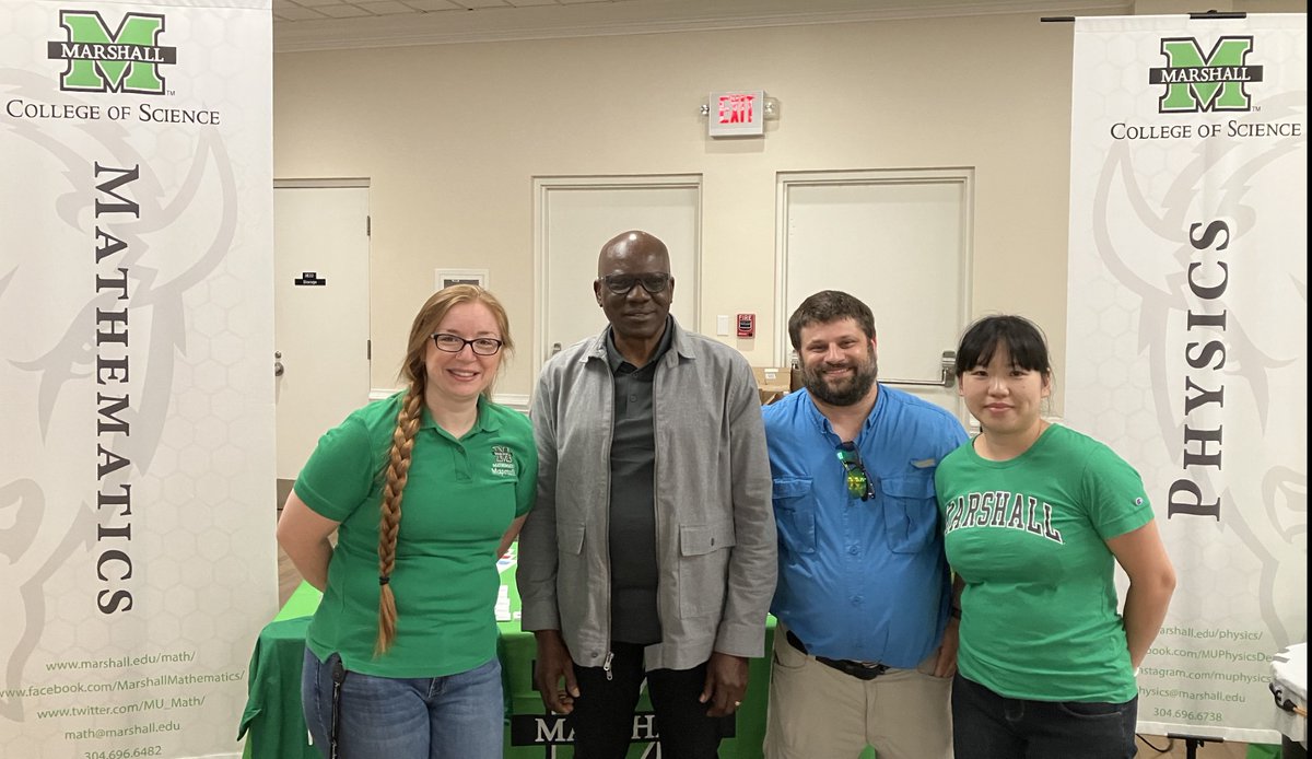 Math_MU's tweet photo. The 2023 WV GEAR UP Expo (6/22-23) gave inquisitive and enthusiastic middle school students the opportunity to explore exciting discoveries that can be made within STEM fields.  Dr. Alfred Akinsete, Chair of the Mathematics and Physics Department, and other faculty presented. https://t.co/gYaMCrNu3Q