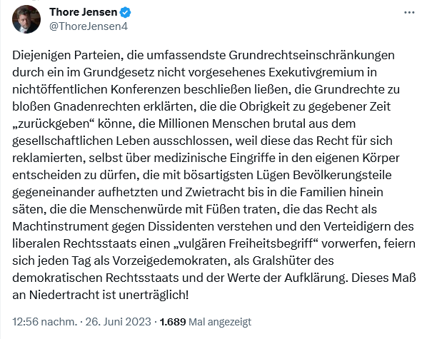 SandraKMeier's tweet image. Das #Kartell der #Altparteien hat seit dem grundrechteabbauenden Wahn der evidenzlosen #Corona-#Maßnahmen keine #Legitimation und keine #Deutungshoheit mehr, über #Demokratie und #Rechtstaat zu sprechen. #Sonneberg #nurnochAfD