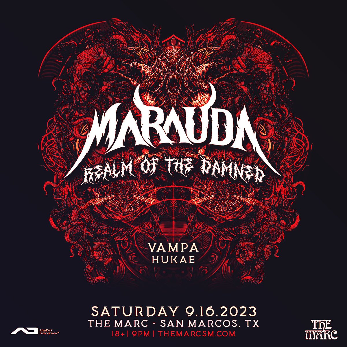 Now on sale:

Realm of the Damned Tour, featuring:

<a href="/maraudamusic/">MARAUDA</a> 
+ <a href="/VAMPAOfficial/">VAMPA 🦇🏰🥀</a> &amp; Hukae

Tickets:  TheMarcSM.com