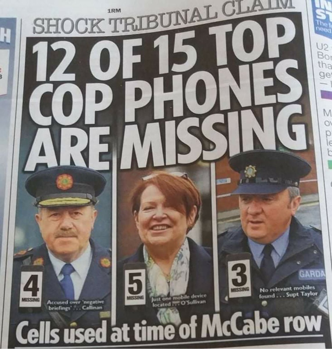 #Tubridy  The mobile phones the computer tablets and laptops of all these RTE senior executives need to be seized by the Garda Fraud squad immediately before they dissappear like those of Noirin O Sullivan and the rest of Garda top brass . #RTE #LIVELINE #TODAYCB #RTEDRIVETIME