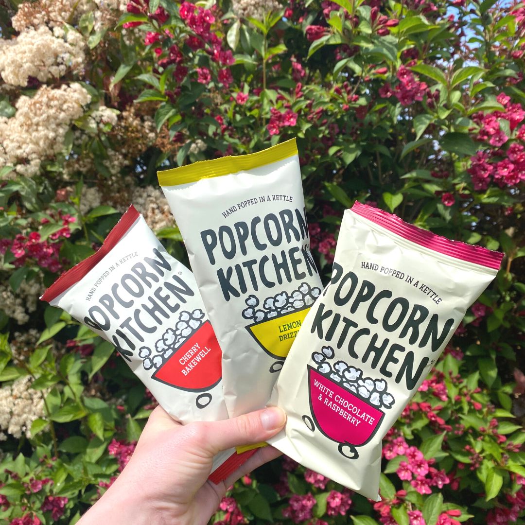 Sweet &amp; summery ☀️🍒

Feeling fruity this summer? Here are our top summer flavours:
💕 White Chocolate &amp; Raspberry 
🍋 Lemon Drizzle 
🍒 Cherry Bakewell 

Send this to someone who'll LOVE these #sweet popcorn #treats...

Shop now: popcornkitchen.co.uk

#PurePopcornHappiness
