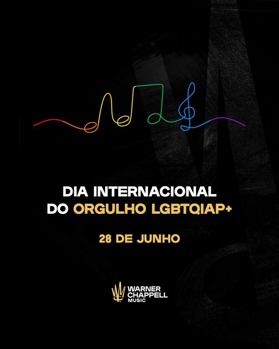 Todo dia é dia de celebrar a diversidade e ter orgulho das suas cores 🏳️‍🌈

#WarnerChappellBrasil #DiaInternacionaldoOrgulhoLGBTQIAP