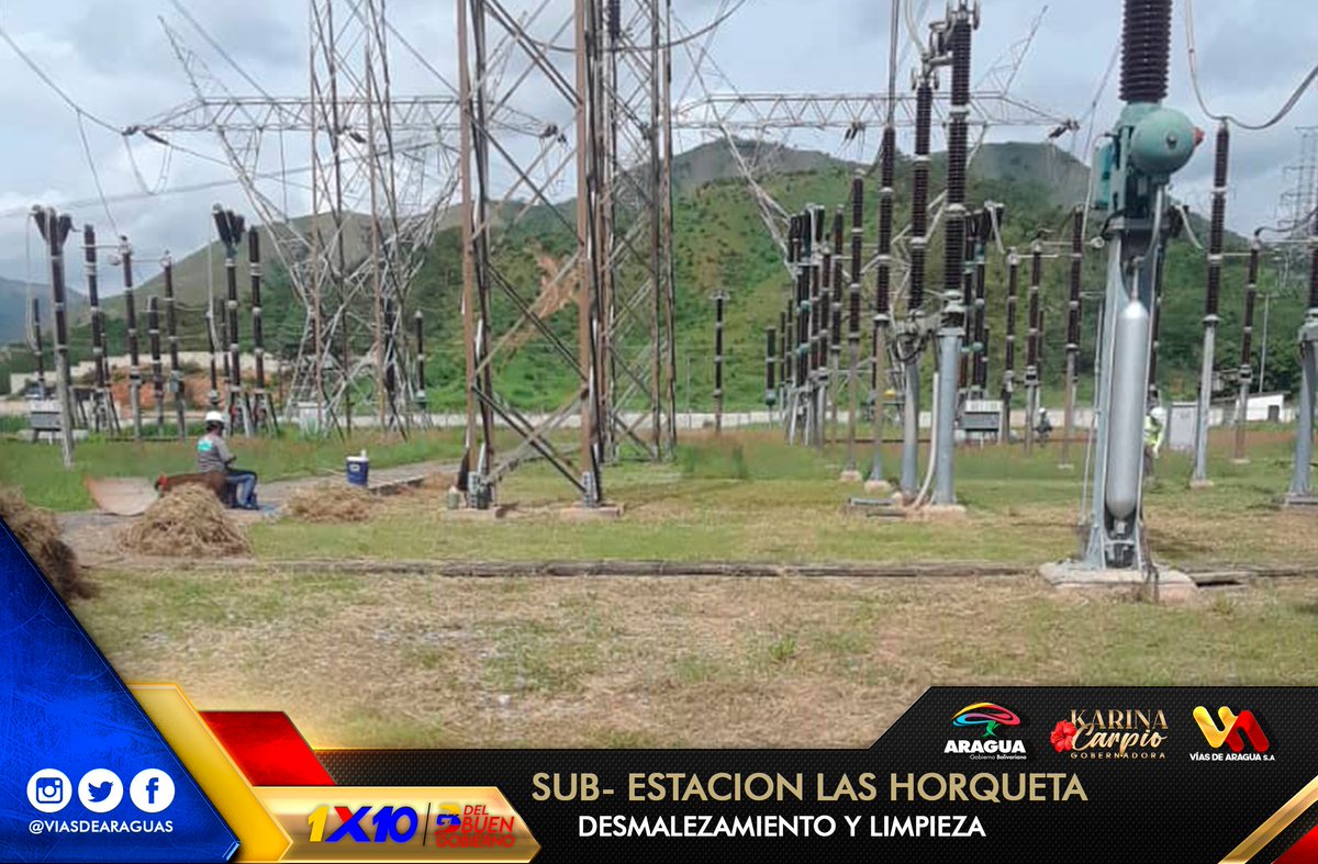 🚧📷Desmalezamiento y limpieza en la subestación La Horqueta en el Municipio #Zamora Gdora. @Soykarinacarpio fortaleciendo la continuidad y confiabilidad del suministro de energía eléctrica.🚧 #AraguaReverdece #BastaDeCinismoYankee @NicolasMaduro @NestorLReverol @VTVcanal8