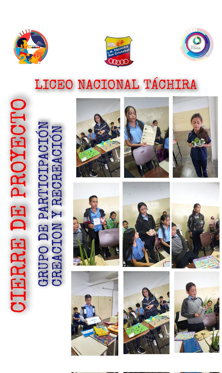 #27junio  
MUESTRAS PRODUCTIVAS GRUPOS DE PARTICIPACIÓN EN GRUPOS DE CREACIÓN, RECREACIÓN Y PRODUCCIÓN.
LICEO NACIONAL TACHIRA 
#juntosporlacalidadeducativa 
@nicolasmaduro 
@mppeducacion 
@_laavanzadora
@cdcetachira 
@berzabethg1 
<a href="/div/">divya</a>.adolescentes 
@comunidadeseducativastachira