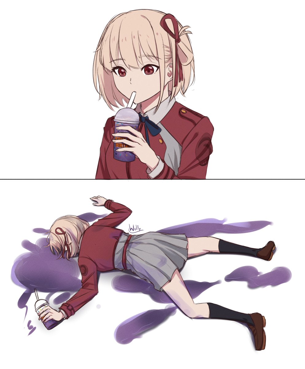 Sus drink #リコリコ #lycoris_recoil #リコリス・リコイル